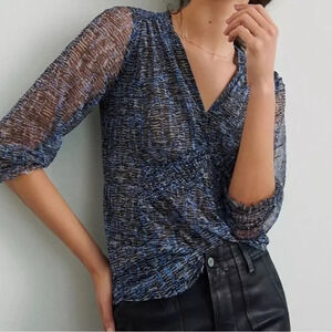EUC Anthropologie Gretchen Smocked Tunic XS Bohemian beauty